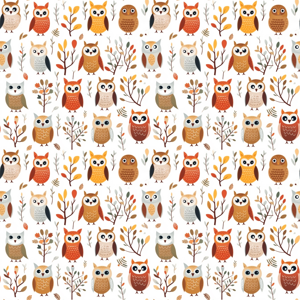 Woodland Hoots Pattern 6 Minky Fabric