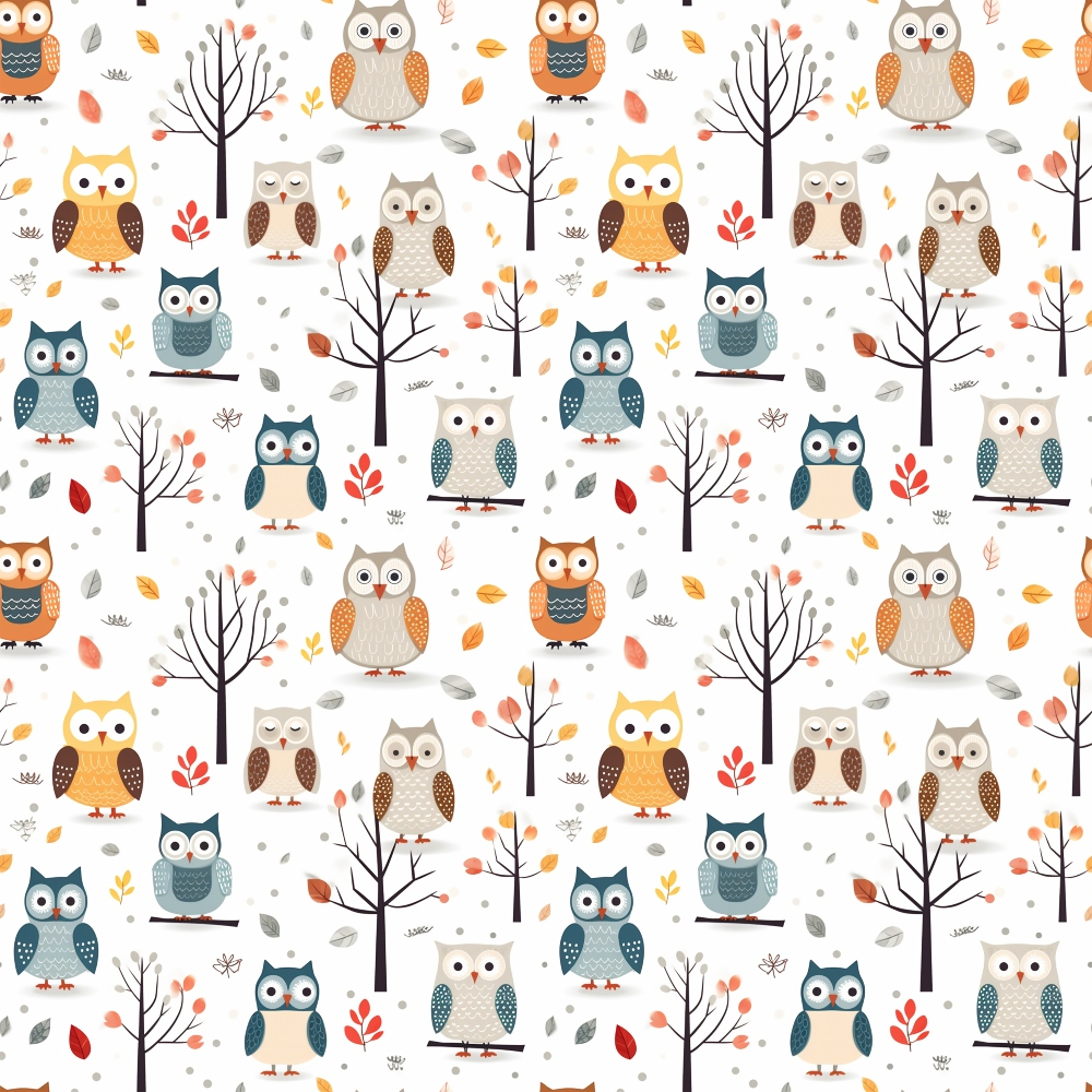 Woodland Hoots Pattern 7 Minky Fabric