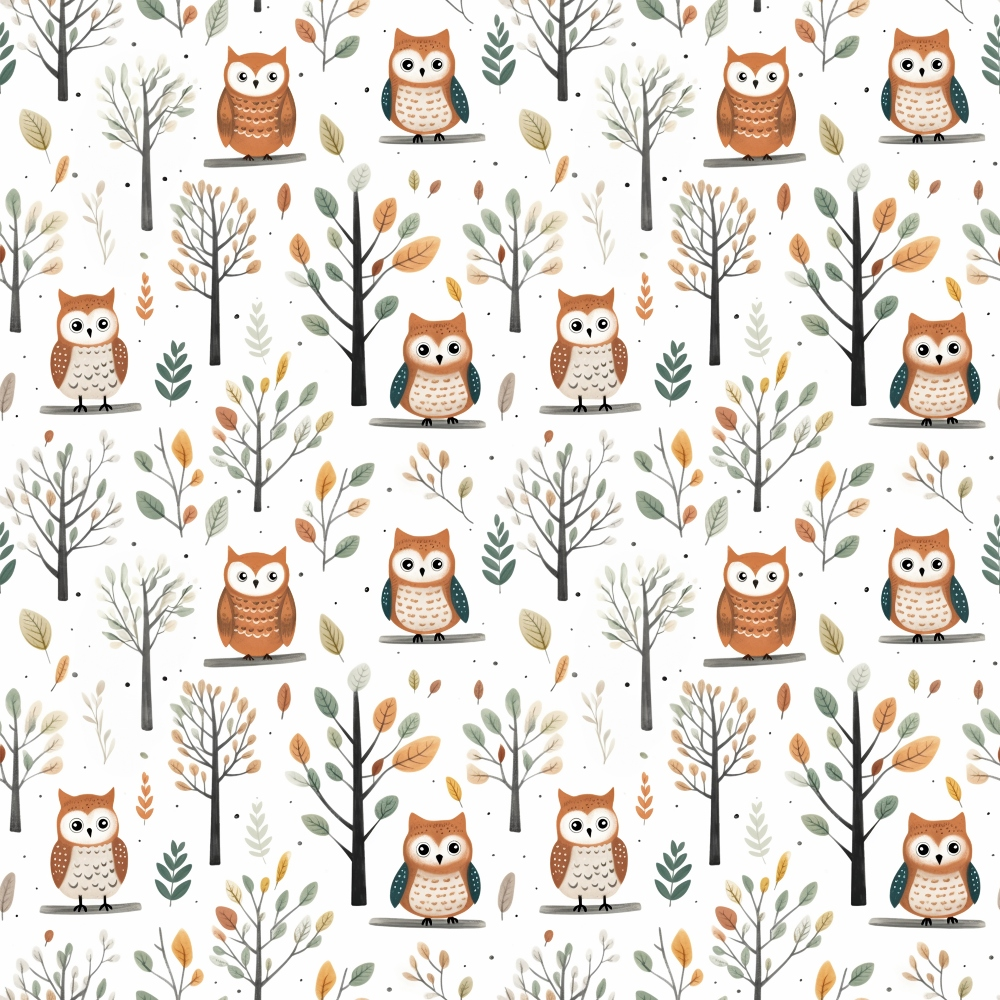 Woodland Hoots Pattern 8 Minky Fabric