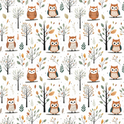 Woodland Hoots Pattern 8 Minky Fabric