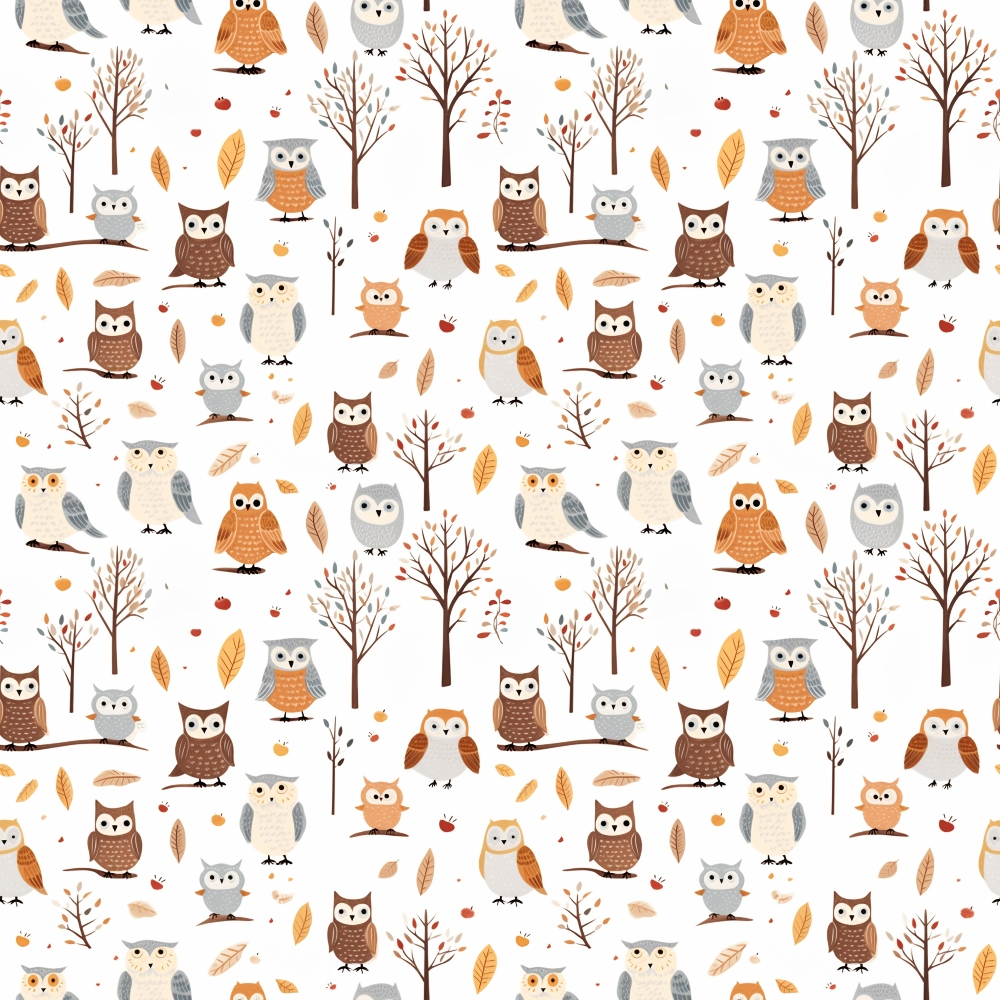 Woodland Hoots Pattern 9 Minky Fabric