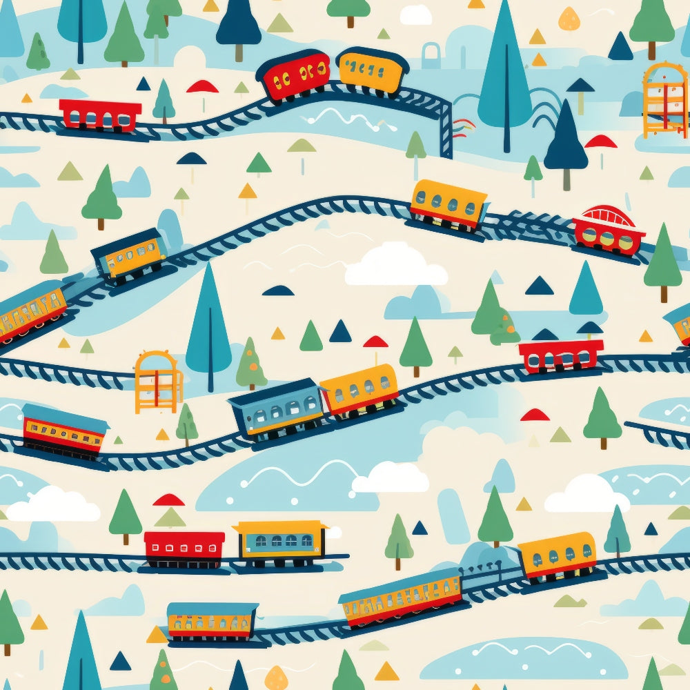 Choo Choo Village Pattern 22 Minky Fabric