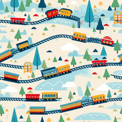 Choo Choo Village Pattern 22 Minky Fabric