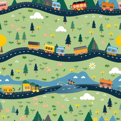 Choo Choo Village Pattern 23 Minky Fabric