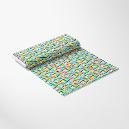 Cartoon Trains Pattern 9 Quilting Cotton Fabric