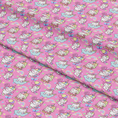 Cartoon Unicorns Pattern 10 Quilting Cotton Fabric