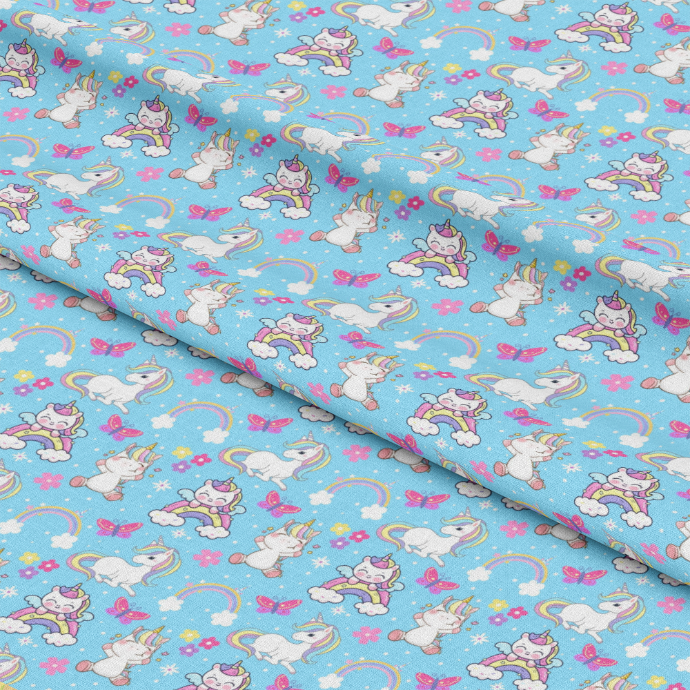 Cartoon Unicorns Pattern 11 Quilting Cotton Fabric