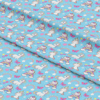 Cartoon Unicorns Pattern 11 Quilting Cotton Fabric