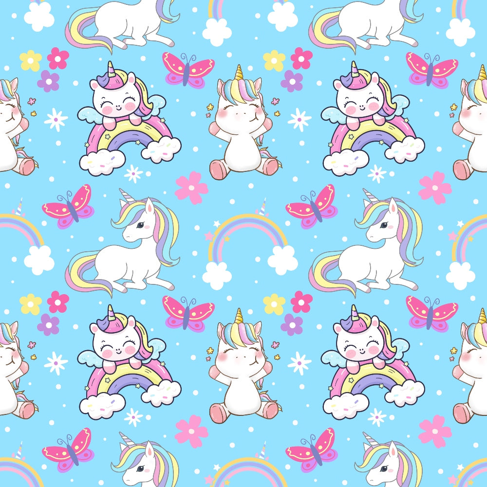 Cartoon Unicorns Pattern 11 Quilting Cotton Fabric