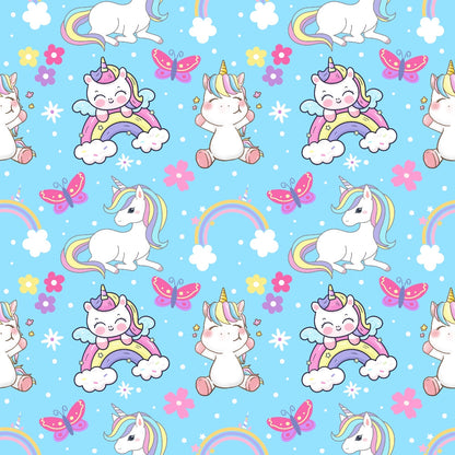 Cartoon Unicorns Pattern 11 Quilting Cotton Fabric