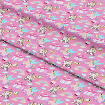 Cartoon Unicorns Pattern 7 Quilting Cotton Fabric