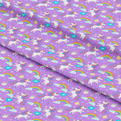 Cartoon Unicorns Pattern 9 Quilting Cotton Fabric
