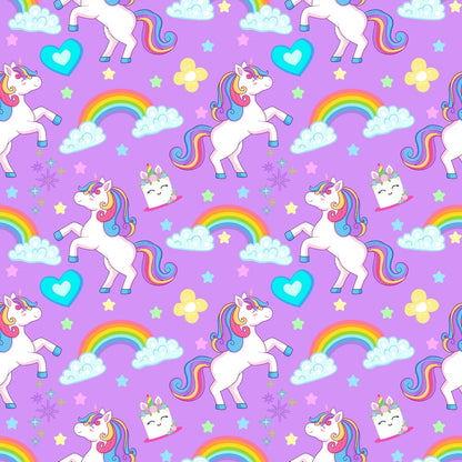 Cartoon Unicorns Pattern 9 Quilting Cotton Fabric