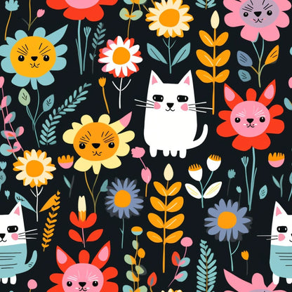 Kitten Meadow Pattern 15 Minky Fabric