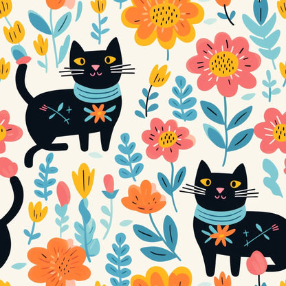 Kitten Meadow Pattern 16 Minky Fabric