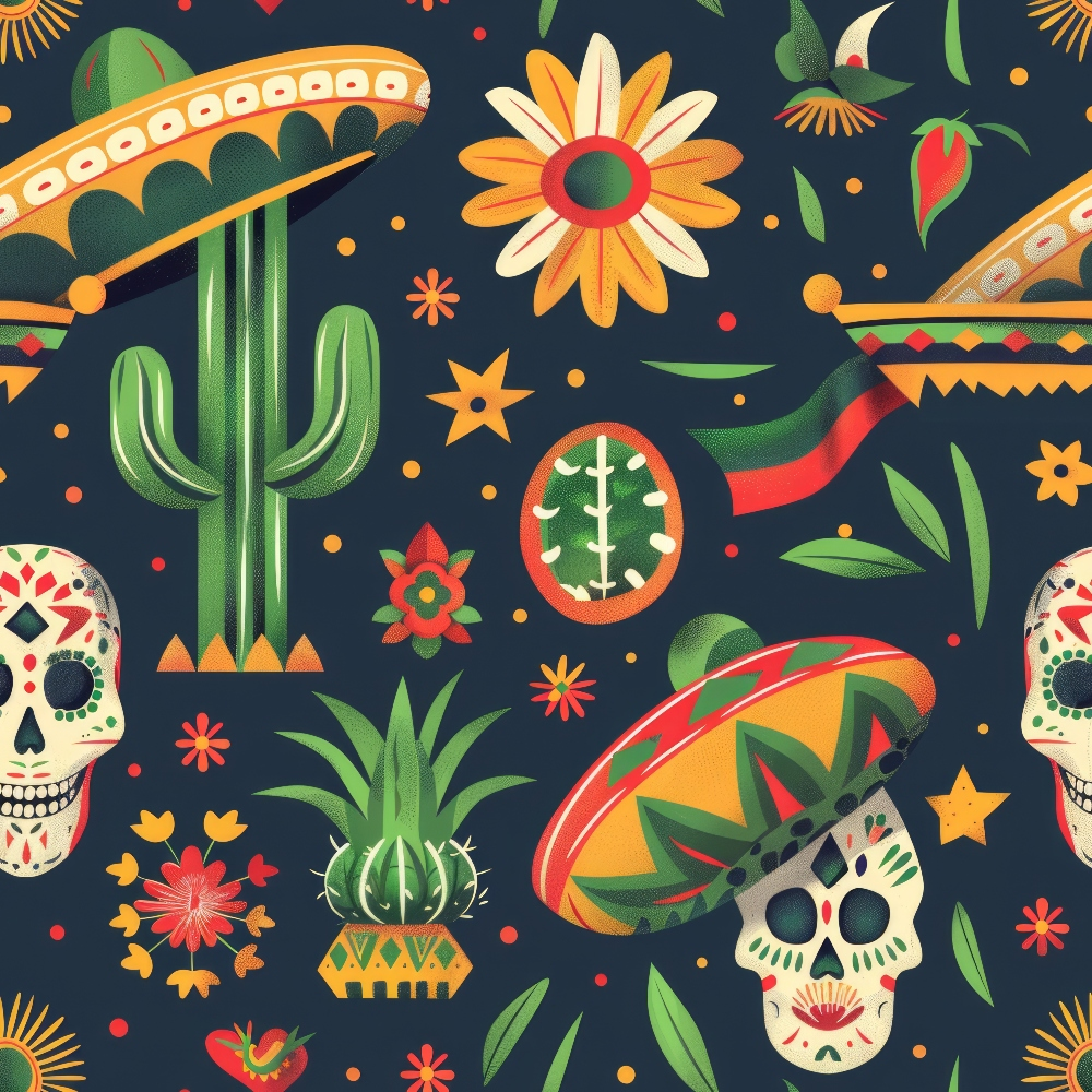 Cactus Fiesta Pattern 11 Minky Fabric