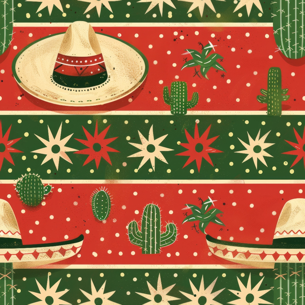 Cactus Fiesta Pattern 12 Minky Fabric