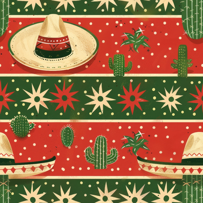 Cactus Fiesta Pattern 12 Minky Fabric