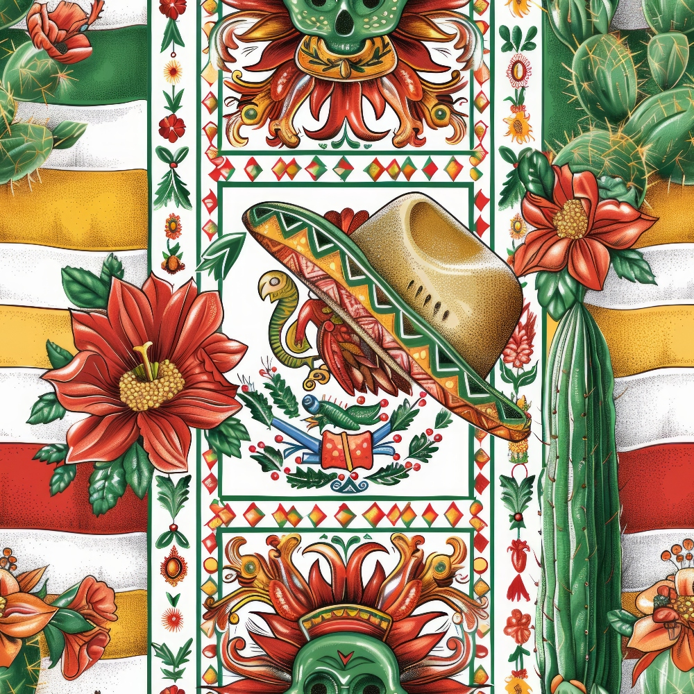 Cactus Fiesta Pattern 15 Minky Fabric