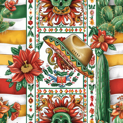 Cactus Fiesta Pattern 15 Minky Fabric