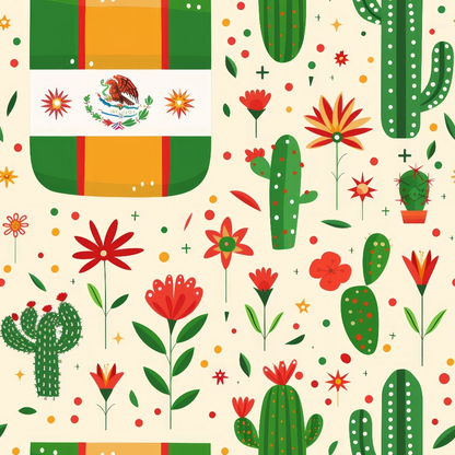 Cactus Fiesta Pattern 19 Minky Fabric