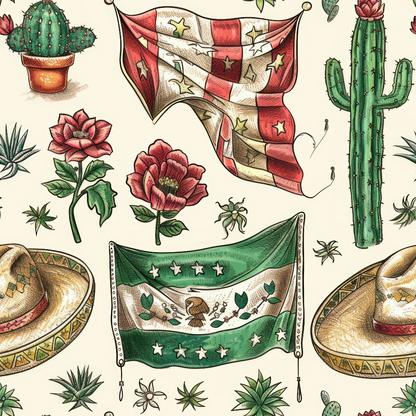 Cactus Fiesta Pattern 5 Minky Fabric