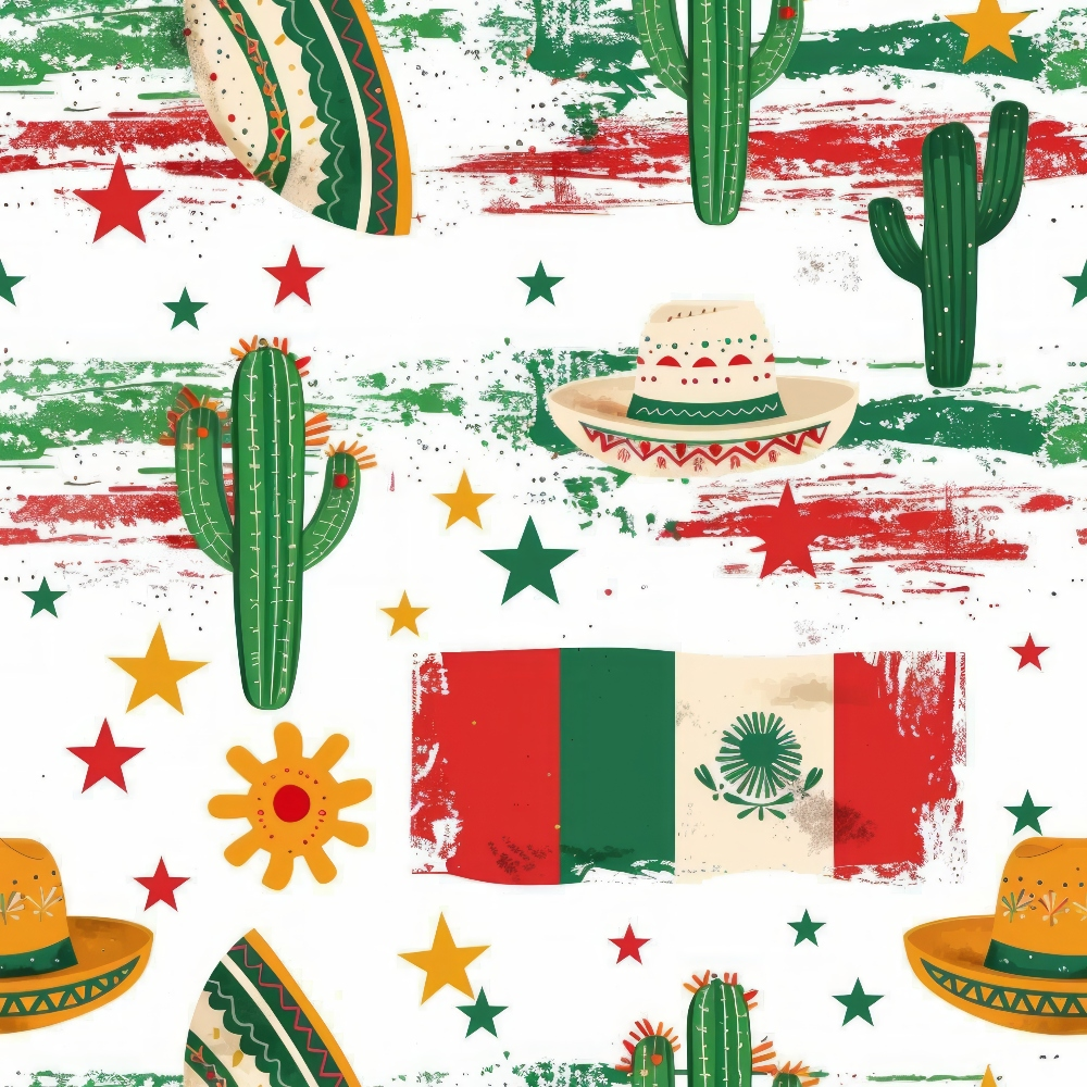 Cactus Fiesta Pattern 6 Minky Fabric
