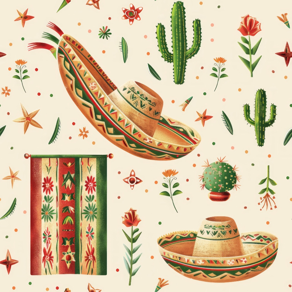 Cactus Fiesta Pattern 8 Minky Fabric