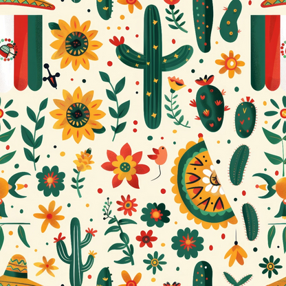 Cactus Fiesta Pattern 9 Minky Fabric