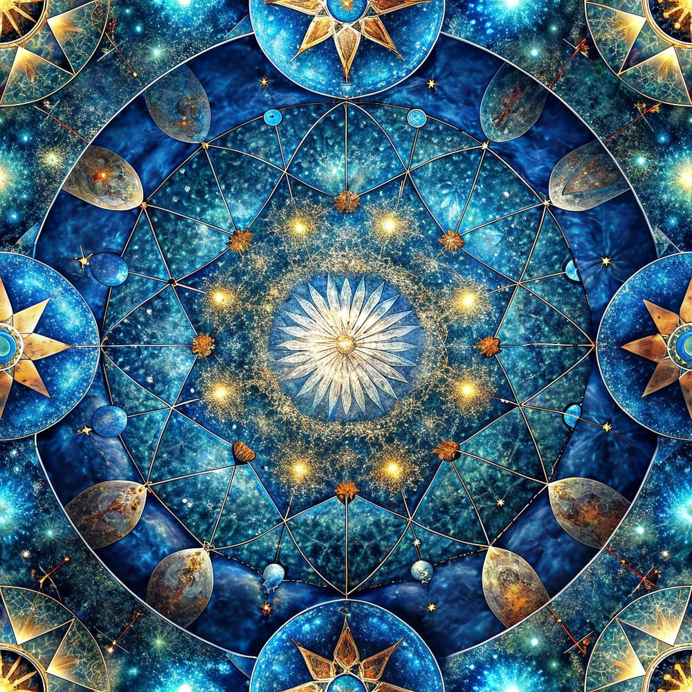 Astral Mandala Pattern 10 Minky Fabric