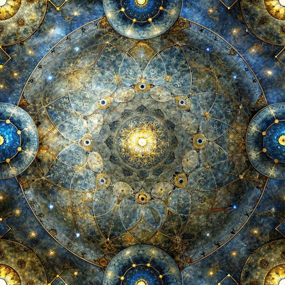 Astral Mandala Pattern 3 Minky Fabric