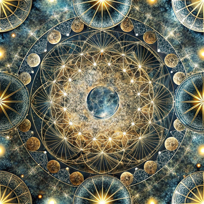 Astral Mandala Pattern 4 Minky Fabric