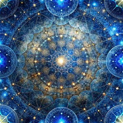 Astral Mandala Pattern 8 Minky Fabric