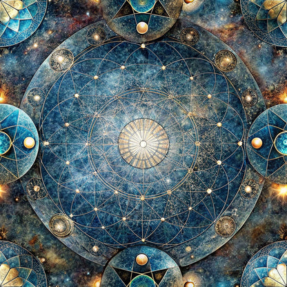 Astral Mandala Pattern 9 Minky Fabric