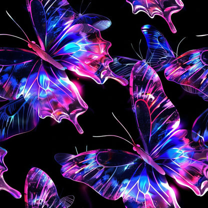 Neon Flutter Pattern 11 Minky Fabric