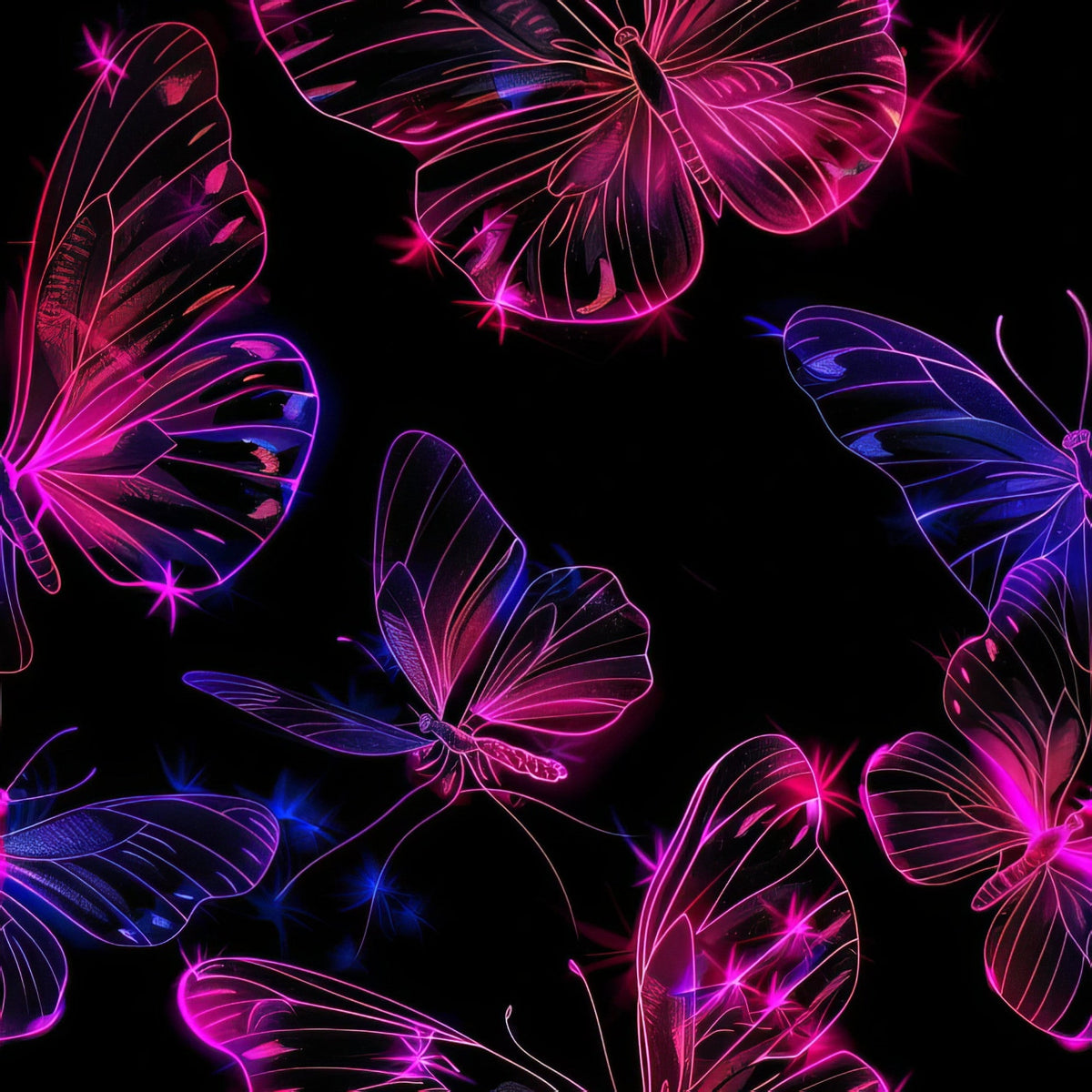 Neon Flutter Pattern 12 Minky Fabric