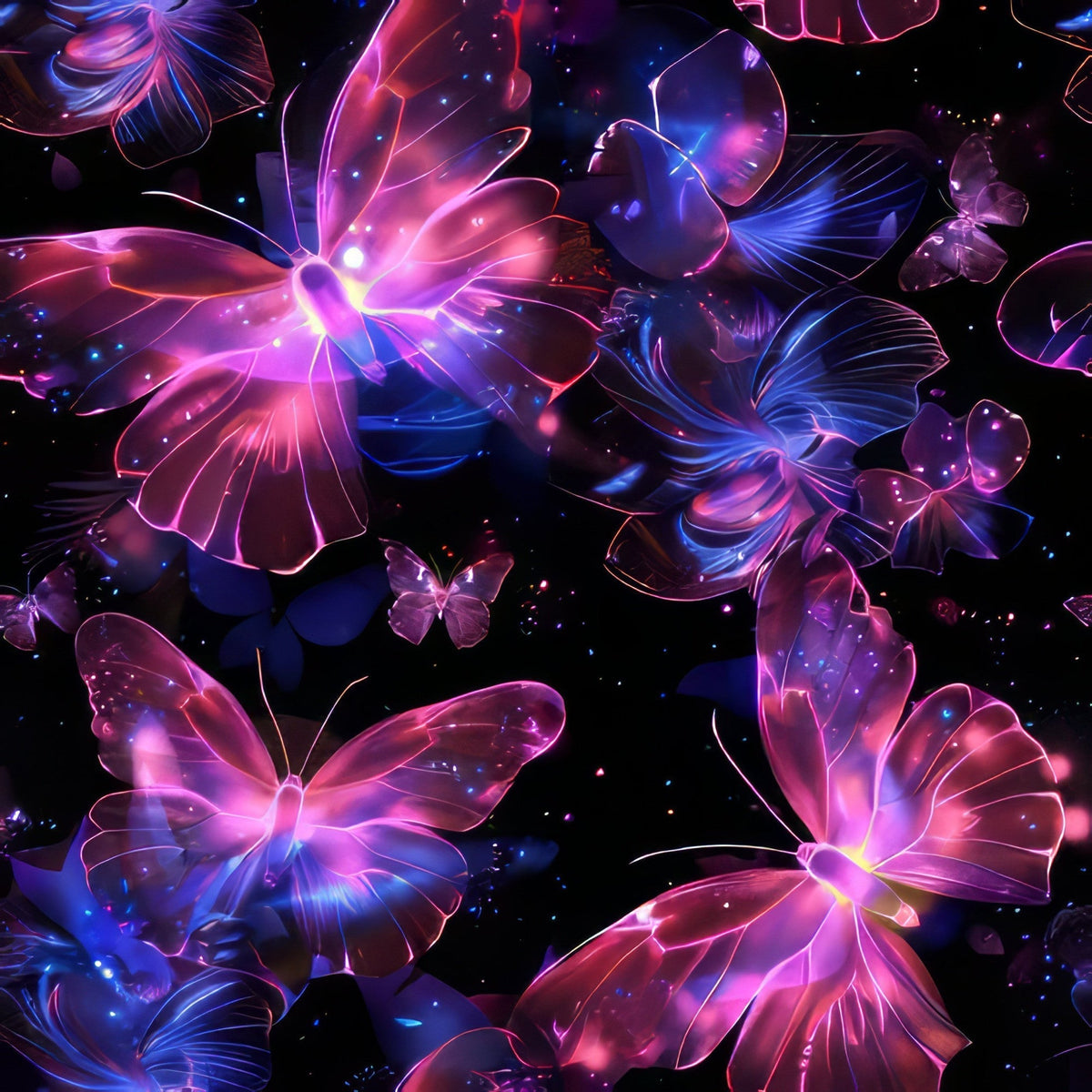 Neon Flutter Pattern 14 Minky Fabric