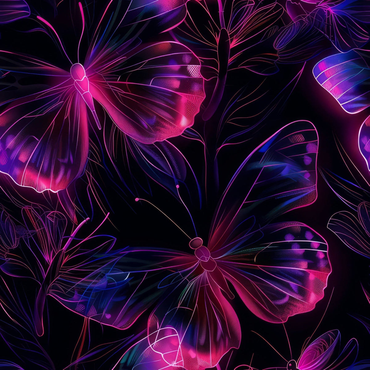 Neon Flutter Pattern 17 Minky Fabric