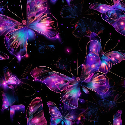 Neon Flutter Pattern 18 Minky Fabric