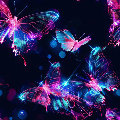 Neon Flutter Pattern 1 Minky Fabric