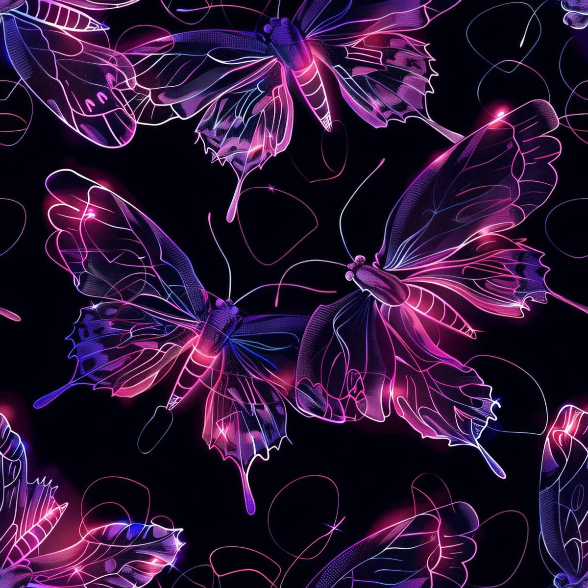 Neon Flutter Pattern 2 Minky Fabric