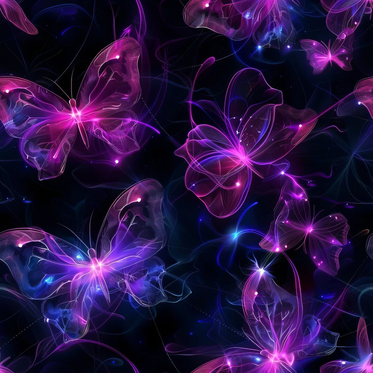 Neon Flutter Pattern 4 Minky Fabric