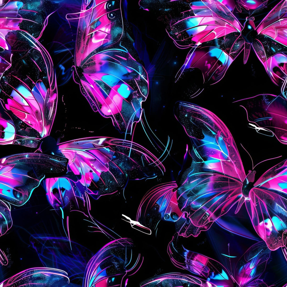 Neon Flutter Pattern 5 Minky Fabric