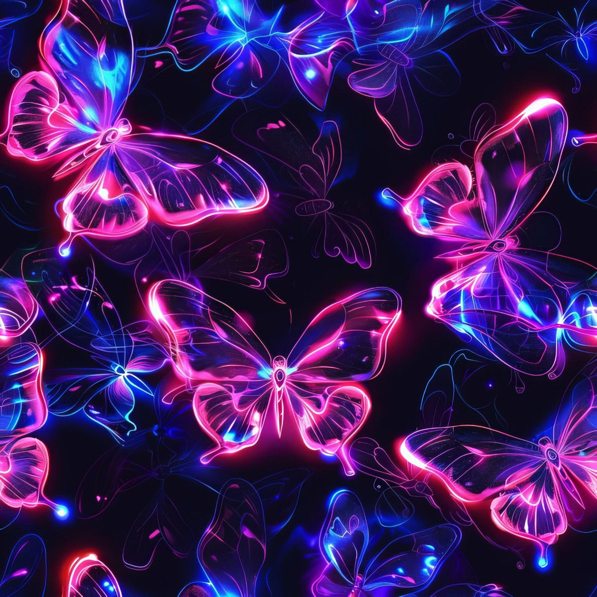 Neon Flutter Pattern 8 Minky Fabric