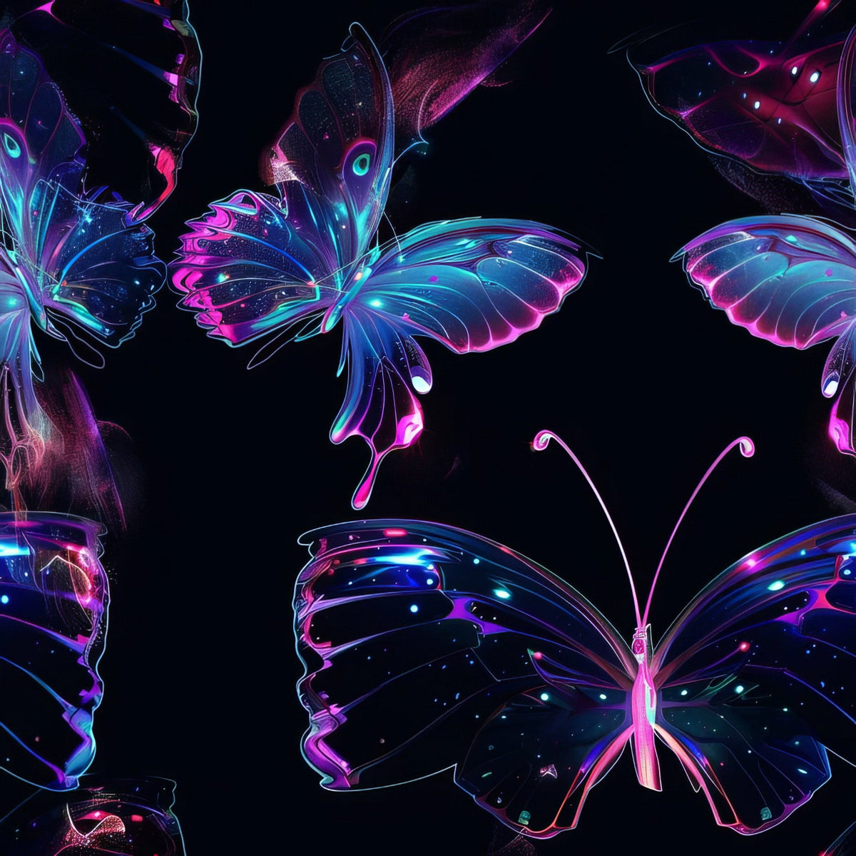 Neon Flutter Pattern 9 Minky Fabric