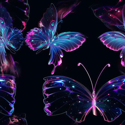 Neon Flutter Pattern 9 Minky Fabric