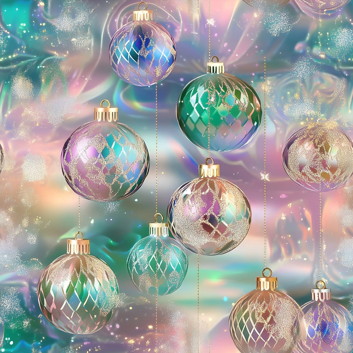 Celestial Christmas Ornaments Pattern 12 Quilting Cotton Fabric