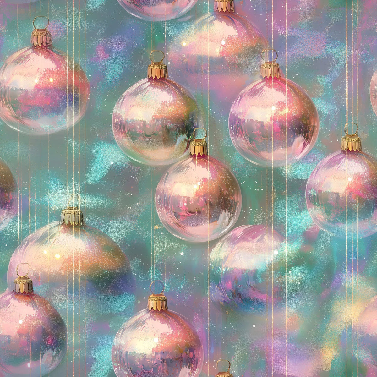 Opalescent Baubles Pattern 13 Minky Fabric