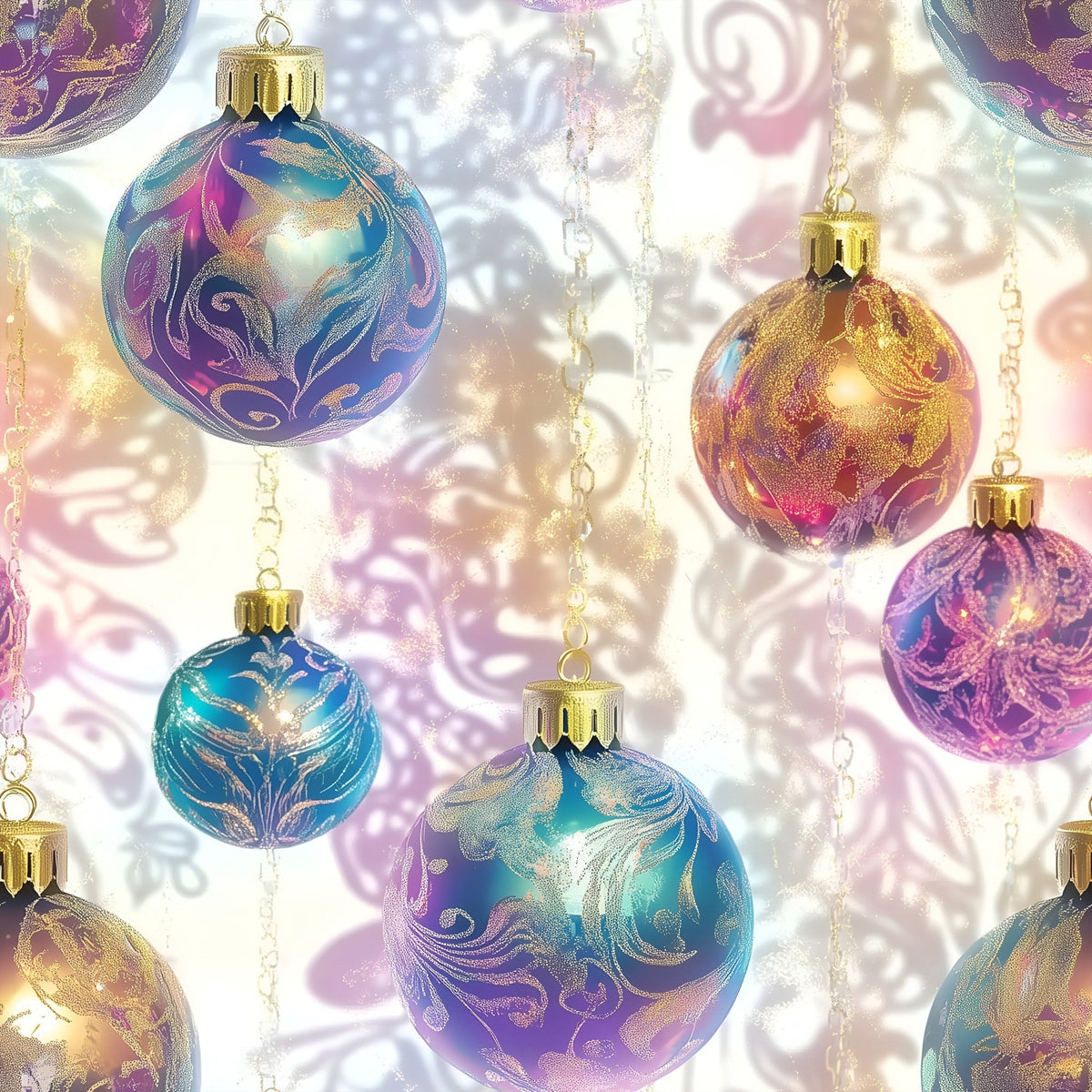 Opalescent Baubles Pattern 17 Minky Fabric