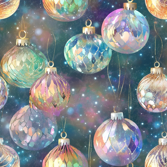 Celestial Christmas Ornaments Pattern 5 Quilting Cotton Fabric
